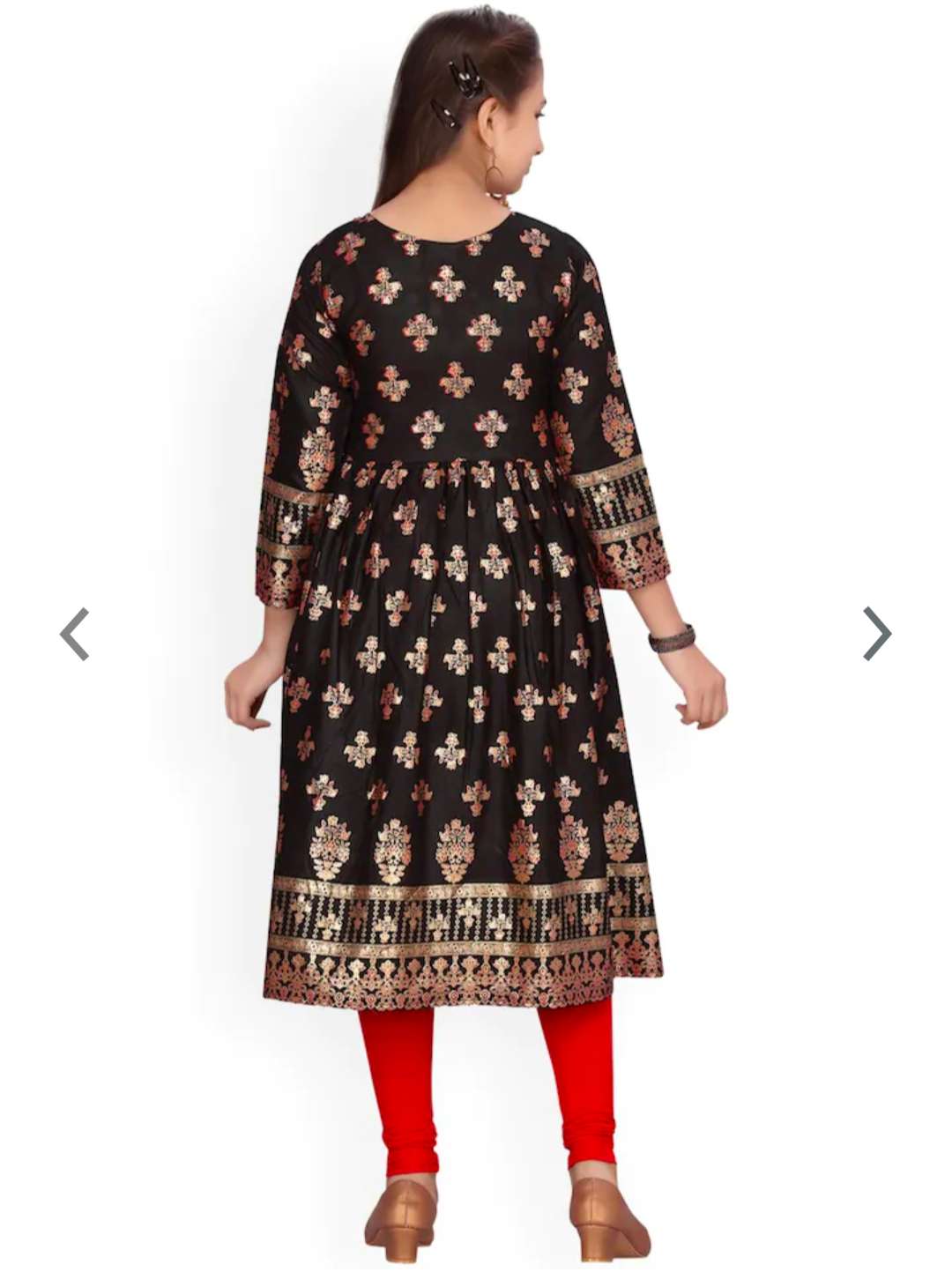 cotton black printed anarkali kurta  - 17813092 -  Standard Image - 1