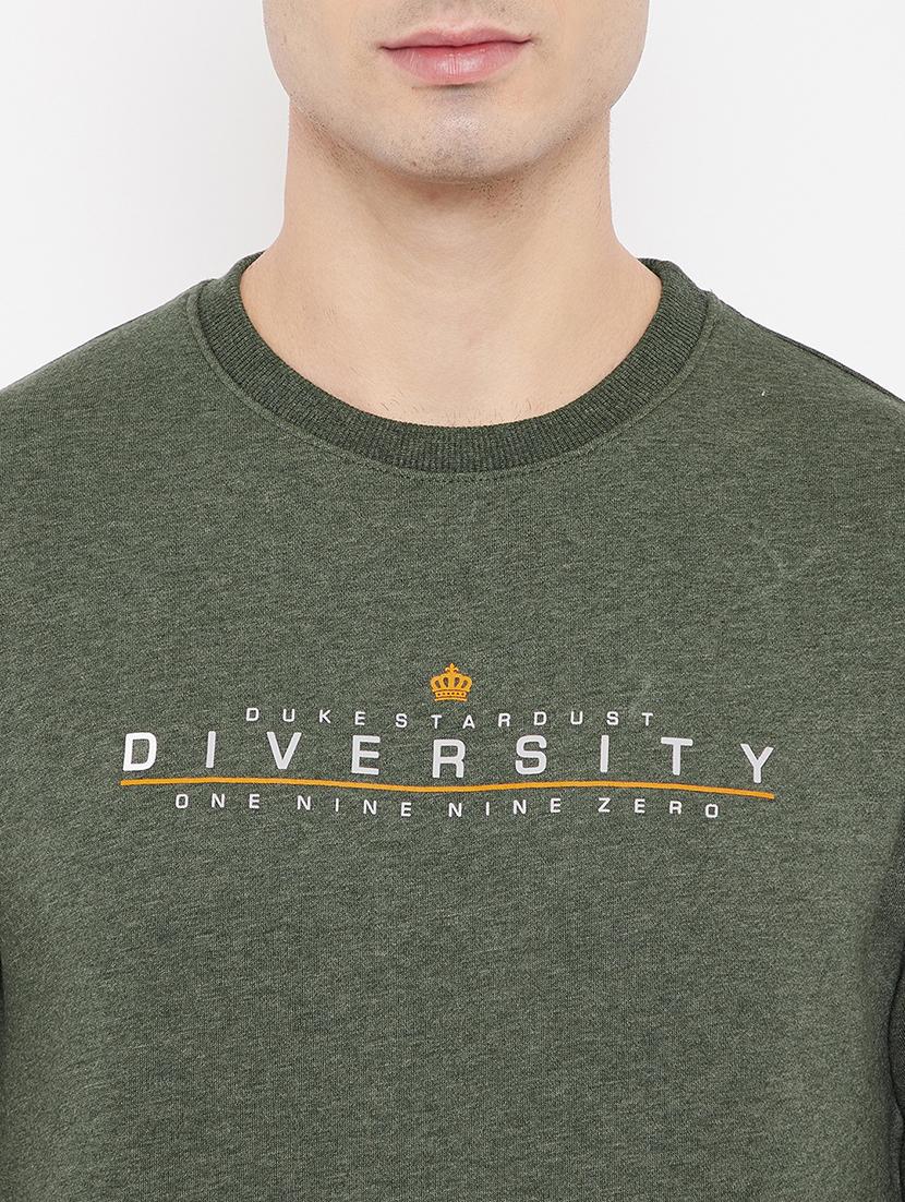 olive green printed sweatshirt - 17813974 - Standard Image - 4