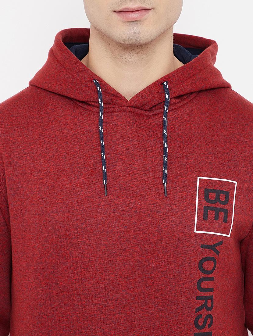 maroon printed sweatshirt - 17813975 - Standard Image - 4