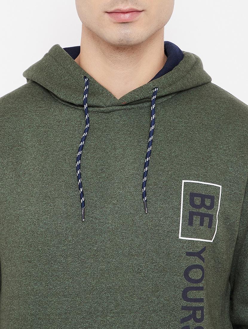 olive green printed sweatshirt - 17813976 - Standard Image - 4