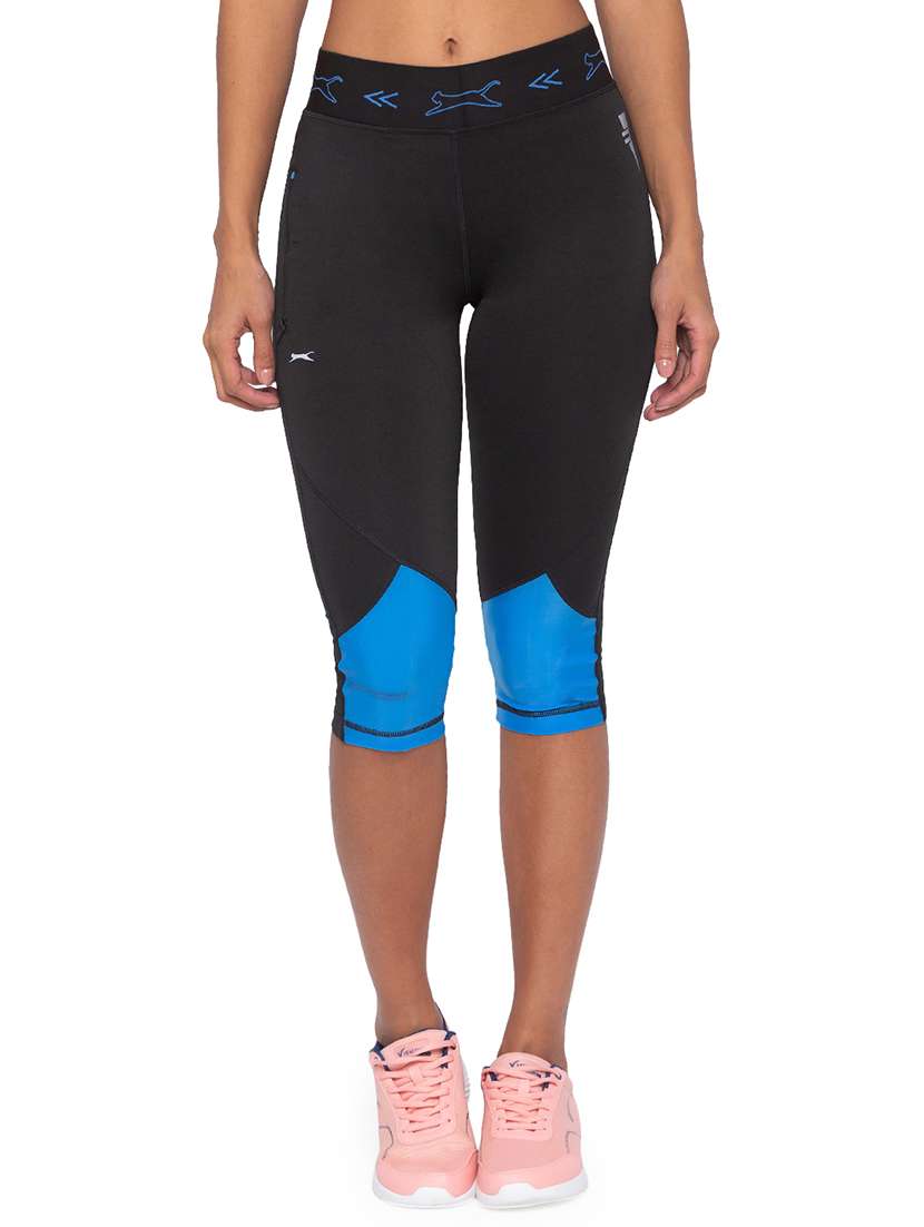 mid rise color block capri