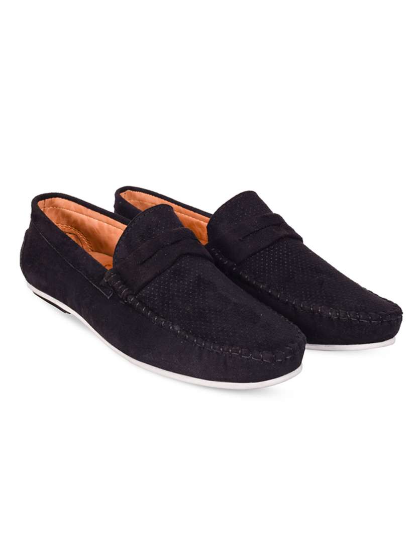 black suede slip on loafers - 17814489 -  Standard Image - 1