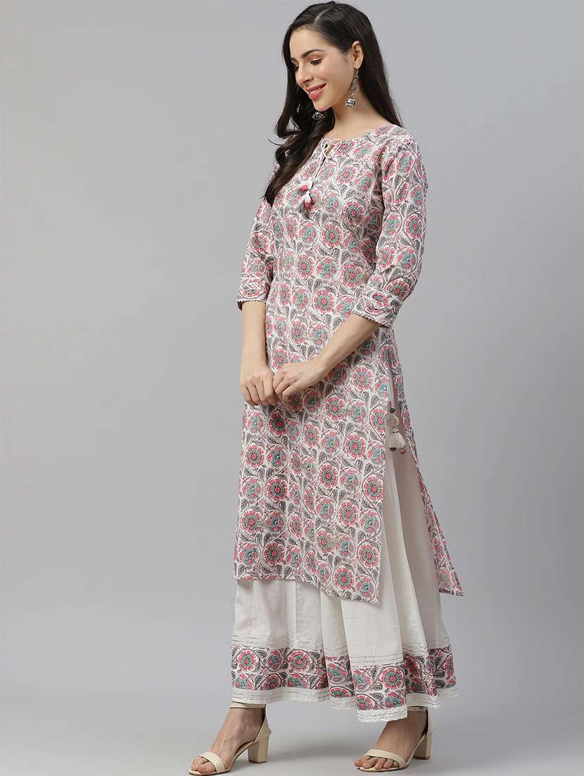 floral kurta palazzo set - 17814896 -  Standard Image - 1