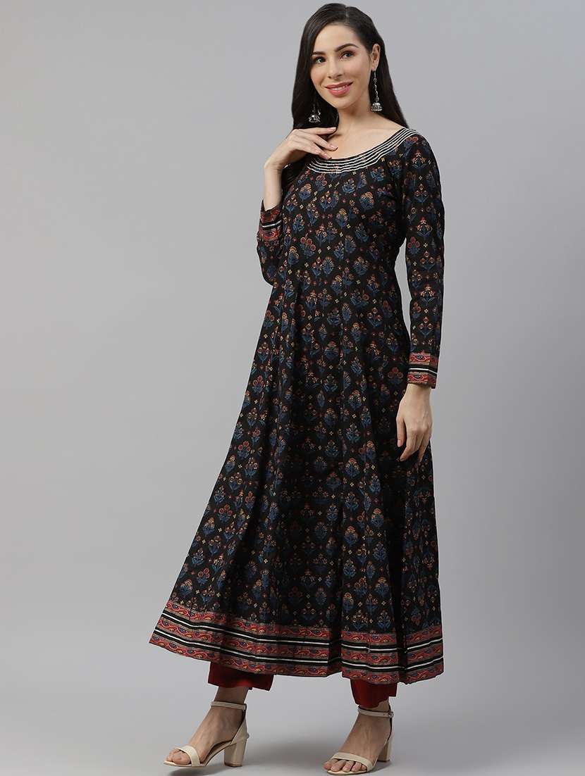women's flared kurta - 17814906 -  Standard Image - 1