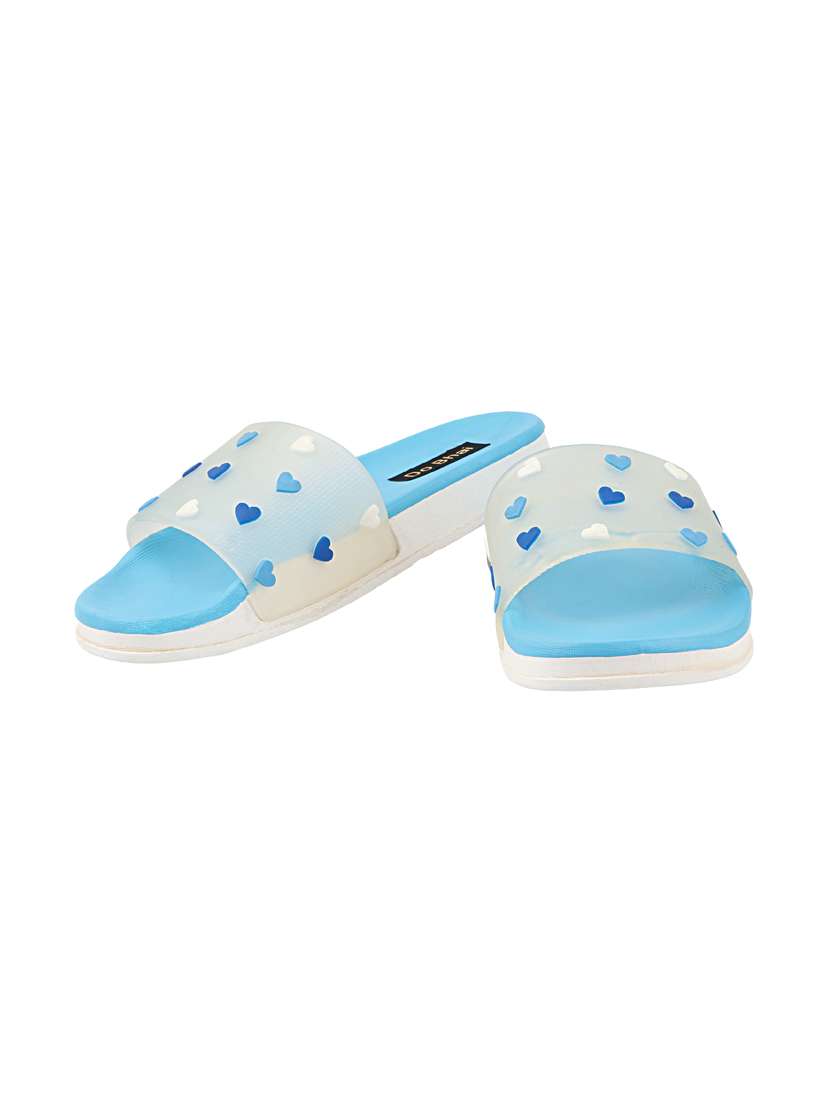 blue slip on  slides - 17815009 -  Standard Image - 1