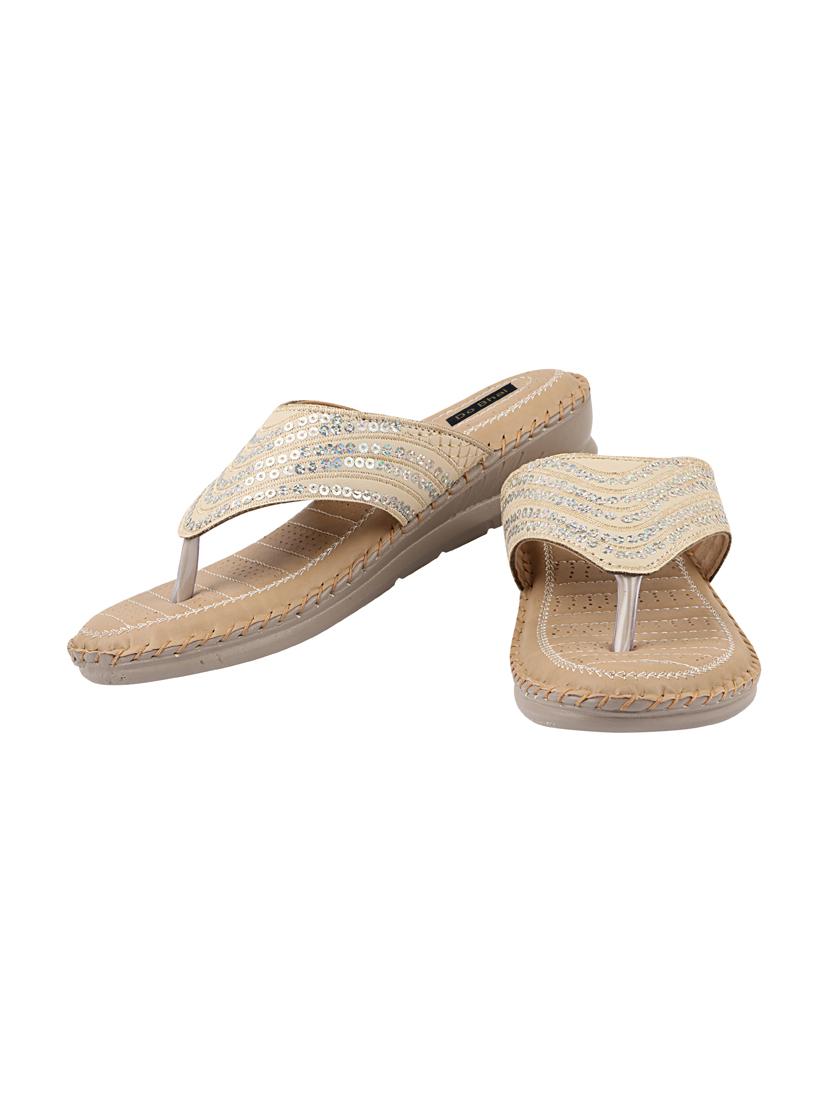beige synthetic toe separator sandals - 17815012 - Standard Image - 1