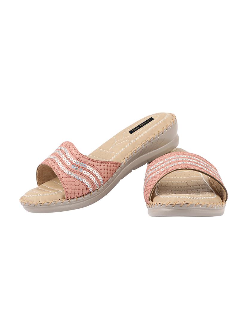 pink synthetic slip on sandals - 17815016 -  Standard Image - 1