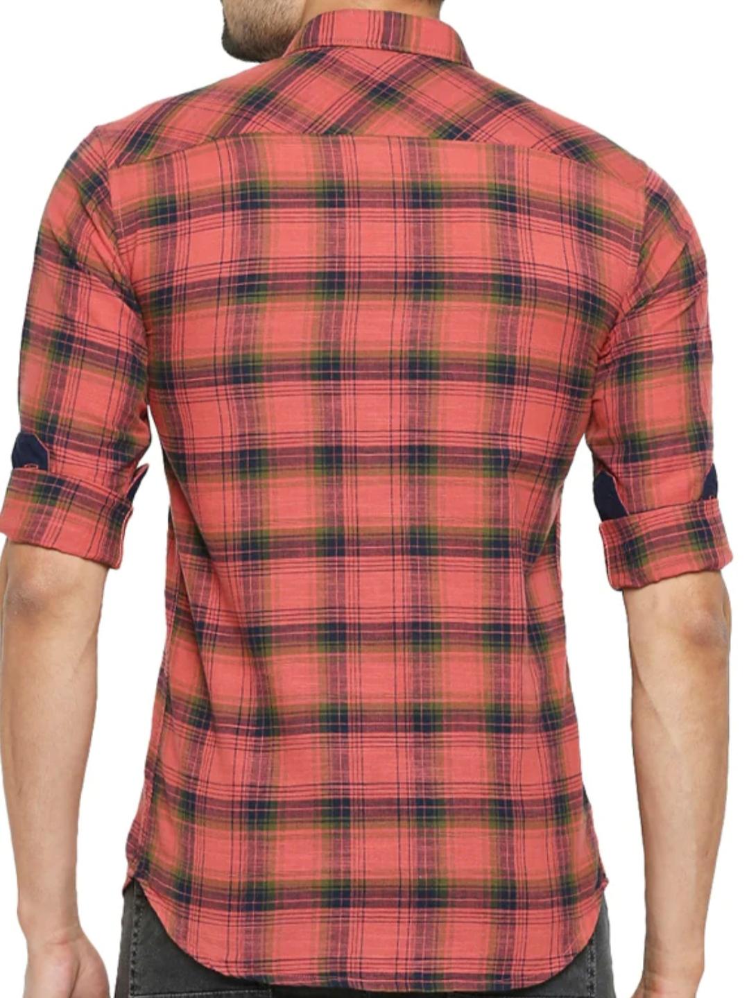 red cotton casual shirt - 17815402 - Standard Image - 1