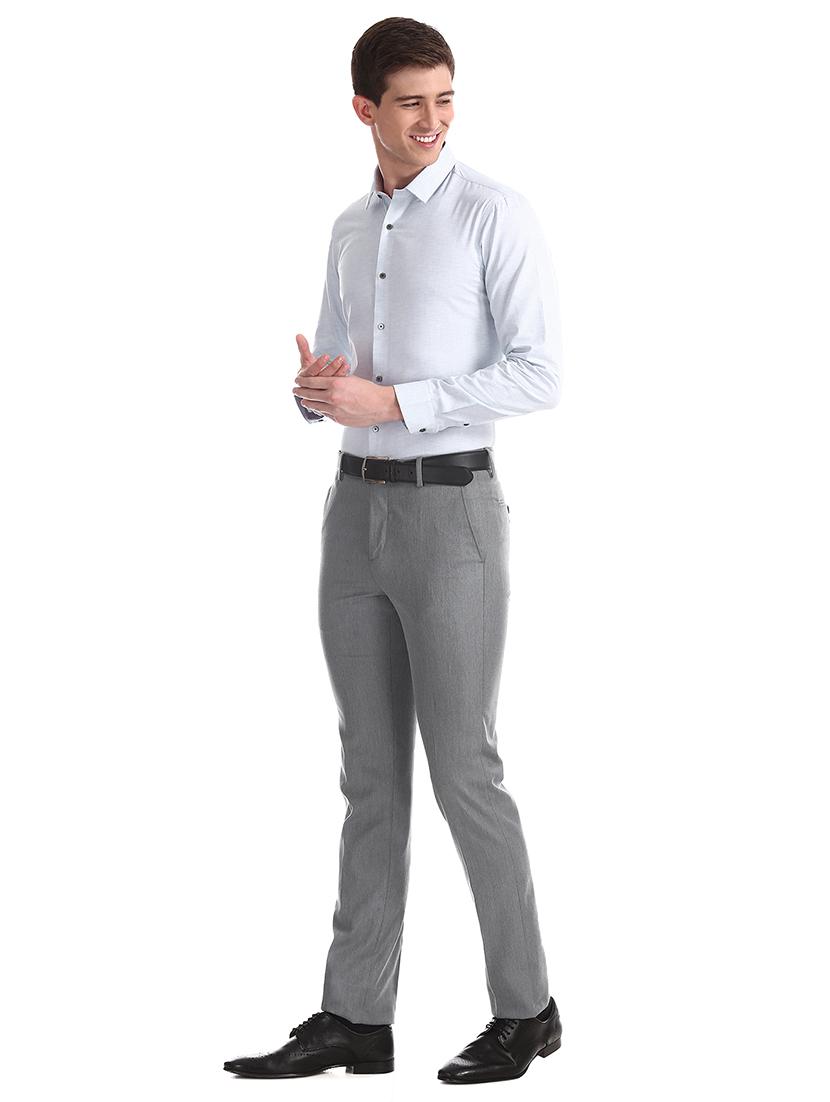 light blue solid formal shirt - 17816109 - Standard Image - 4