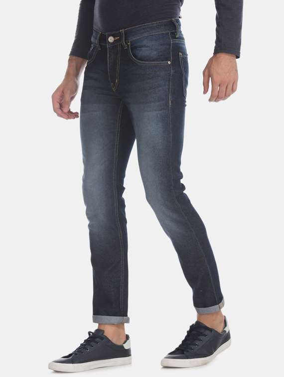blue heavy washed denim jeans - 17817782 - Standard Image - 1