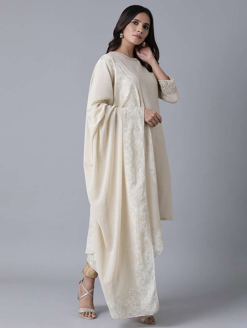 Embroidered Kurta Pant Set - 17818033 -  Standard Image - 1