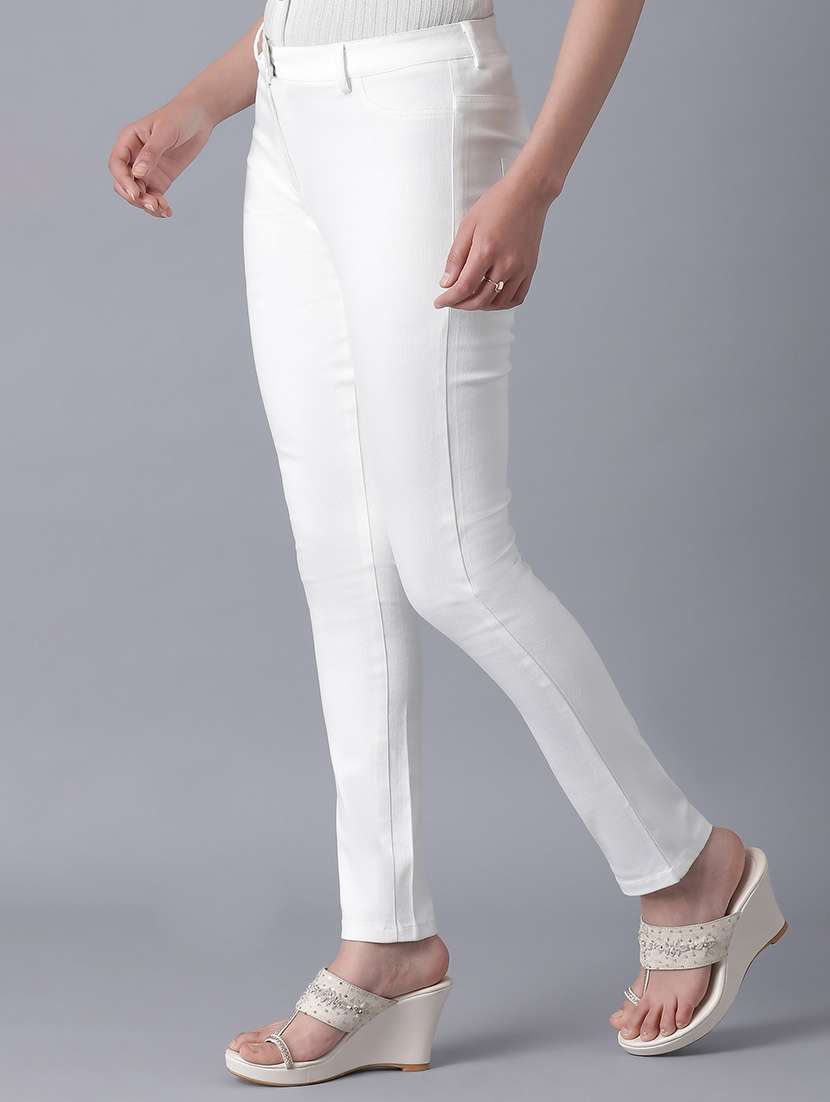 mid rise solid jeans - 17818058 - Standard Image - 1