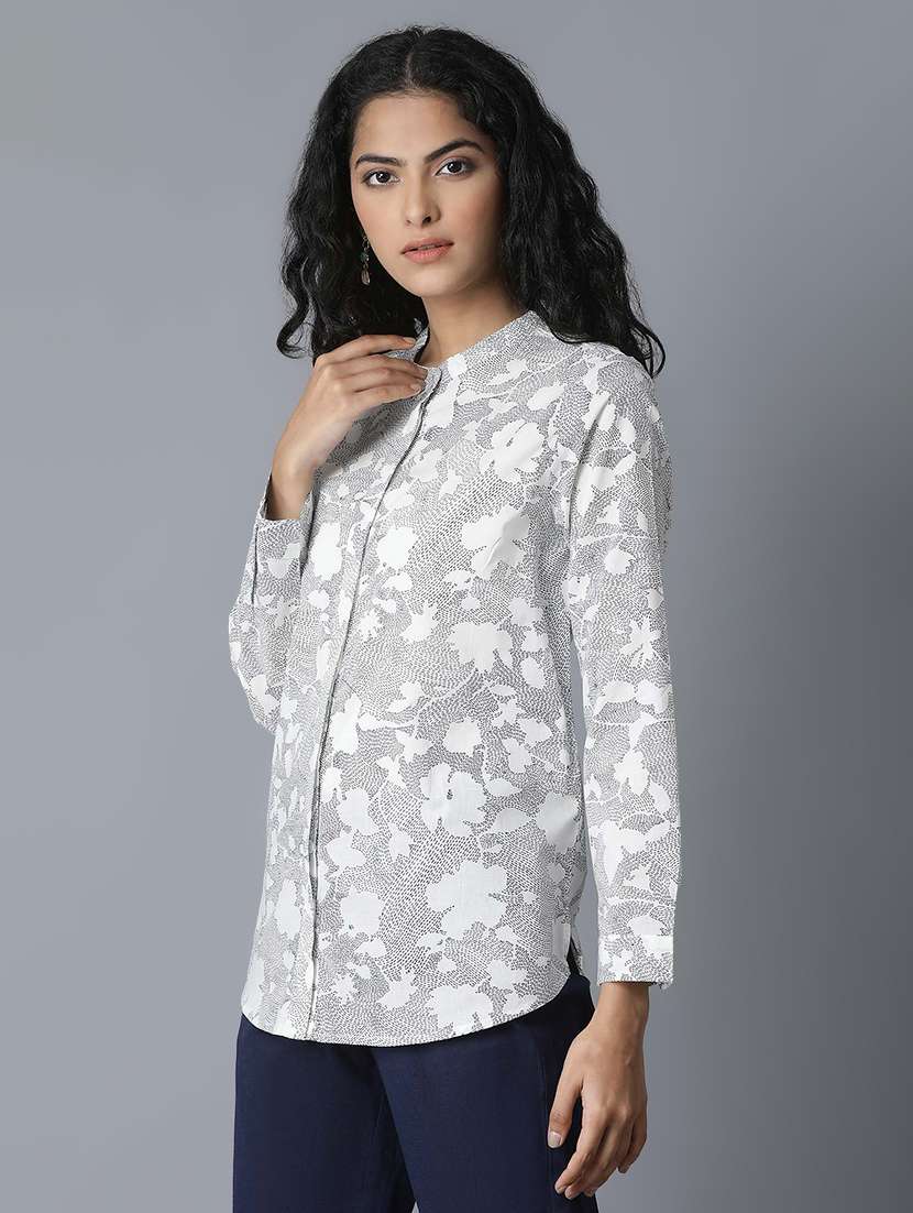 concealed placket floral shirt - 17818363 -  Standard Image - 1
