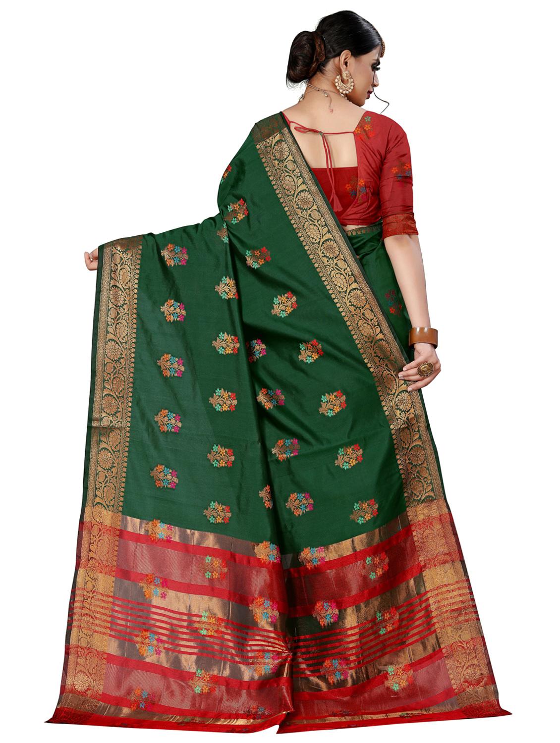 zari work kanjivaram saree with blouse - 17819643 - Standard Image - 1