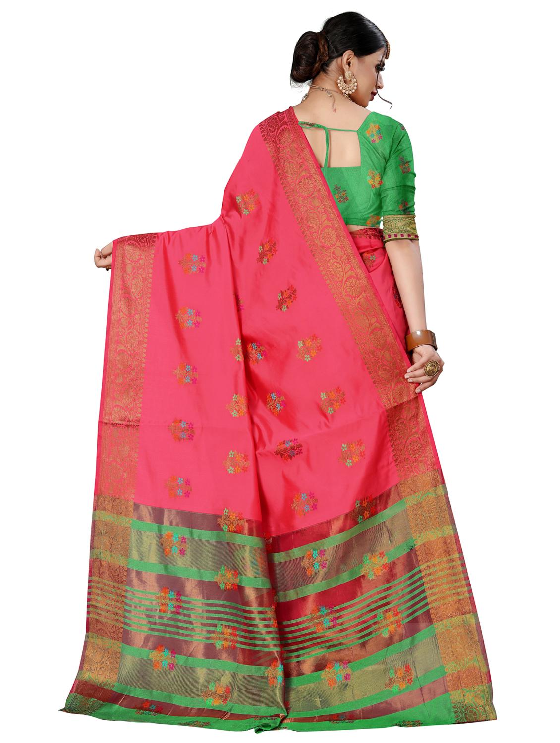 zari work kanjivaram saree with blouse - 17819645 - Standard Image - 1