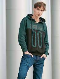 green denim bomber jacket - 17820451 - Standard Image - 1