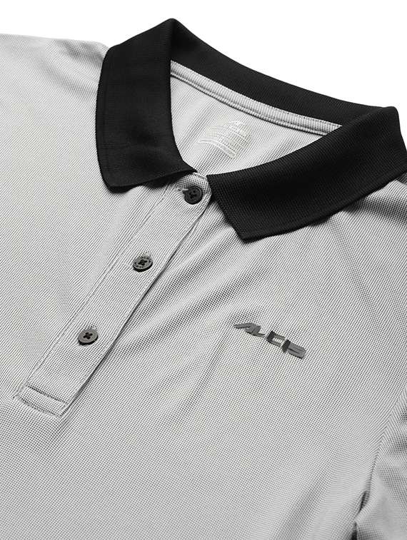 contrast polo neck  tee - 17820625 -  Standard Image - 4