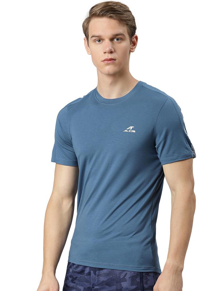 blue solid t-shirt - 17820643 - Standard Image - 1