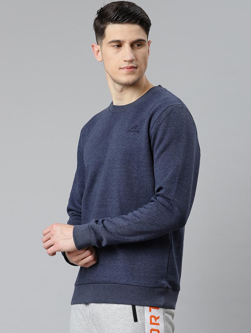 navy blue solid sweatshirt - 17820671 -  Standard Image - 1
