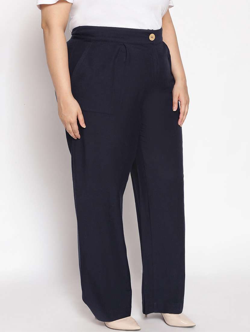 mid rise flat front plus trouser  - 17822157 -  Standard Image - 1