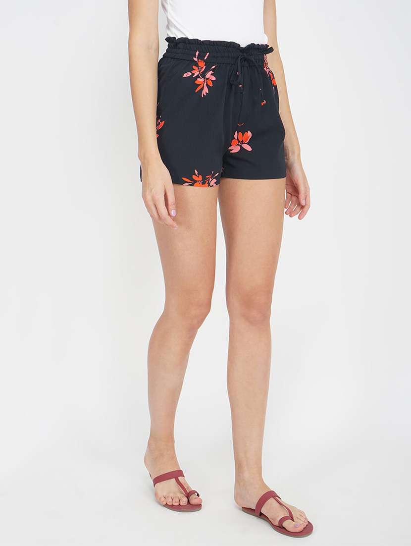 drawstring waist floral short - 17822179 -  Standard Image - 1