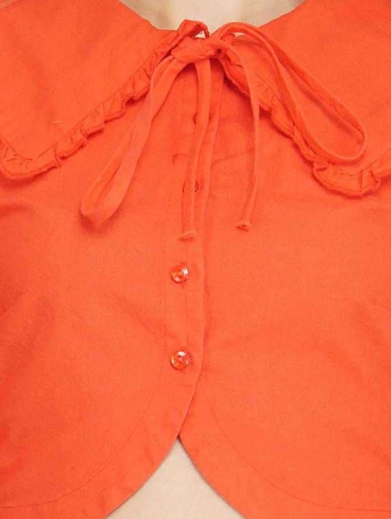 women's crop tie-up neck top - 17822231 - Standard Image - 4