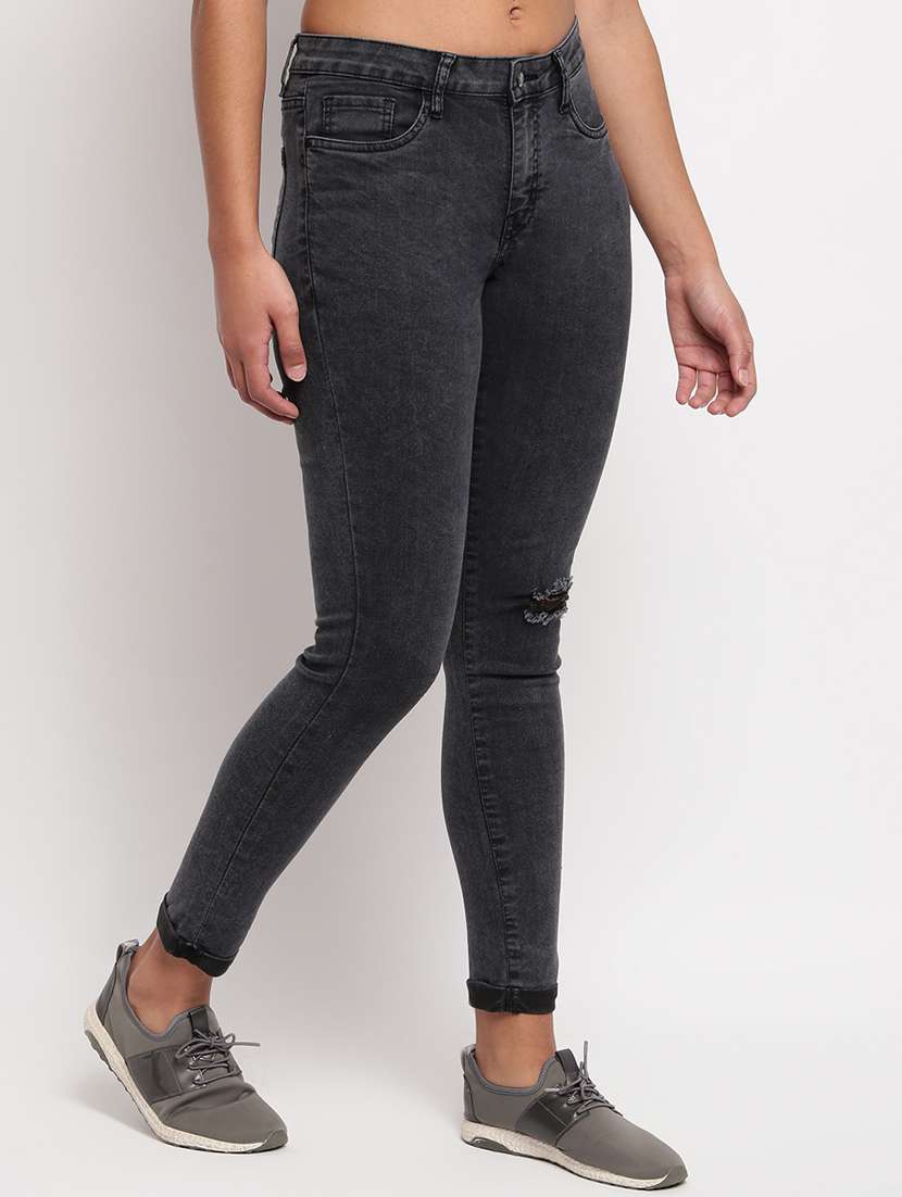 women's distress skinny fit jeans - 17822437 -  Standard Image - 1