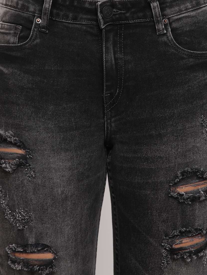 women's distress skinny fit jeans - 17822450 -  Standard Image - 4