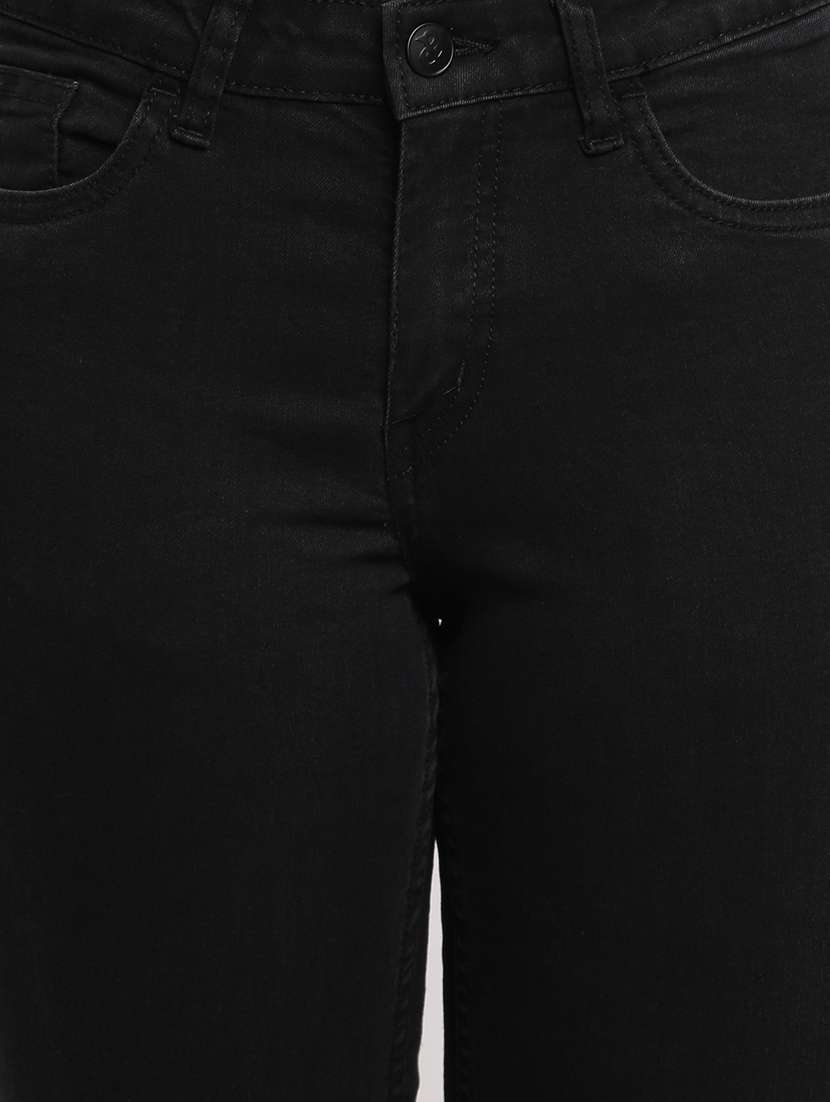 high rise solid jeans  - 17822460 -  Standard Image - 4