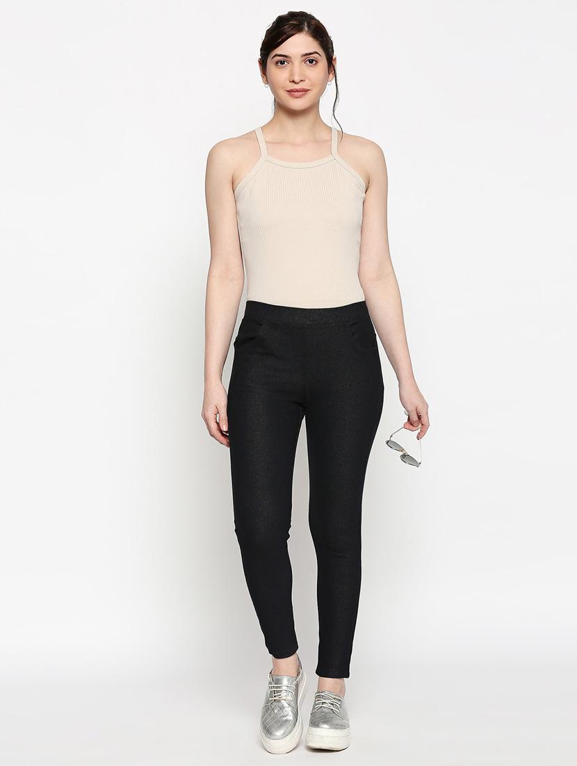 high rise solid jegging - 17822480 - Standard Image - 4