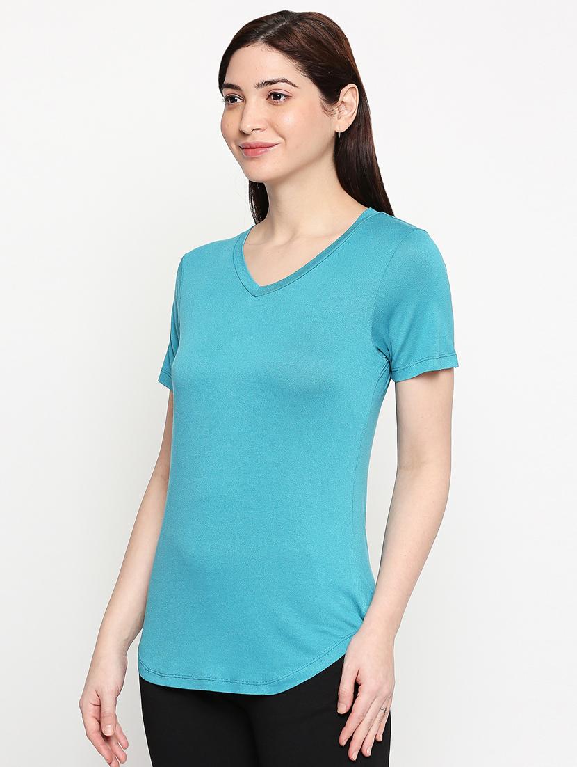 v neck solid t-shirt  - 17822504 -  Standard Image - 1