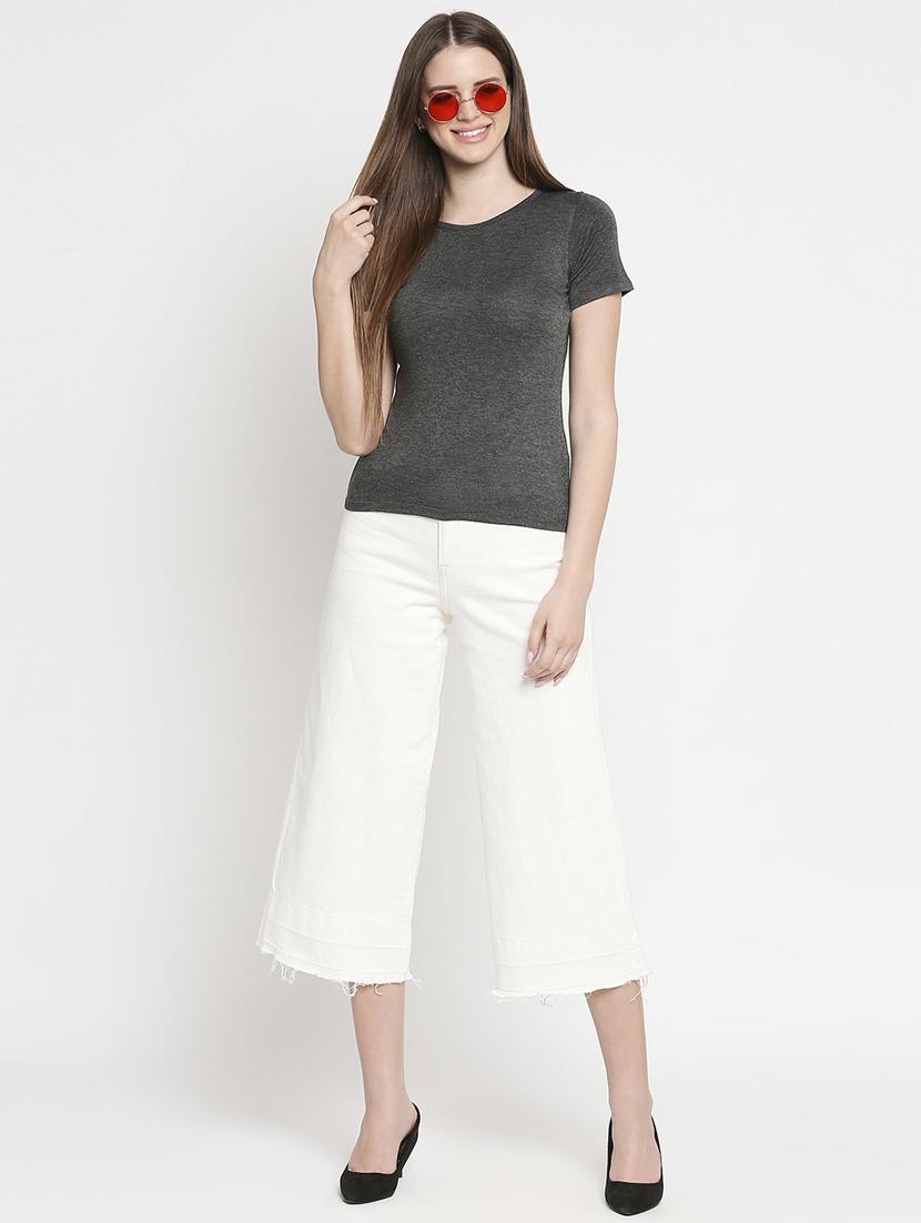 round neck solid t-shirt - 17822520 - Standard Image - 4