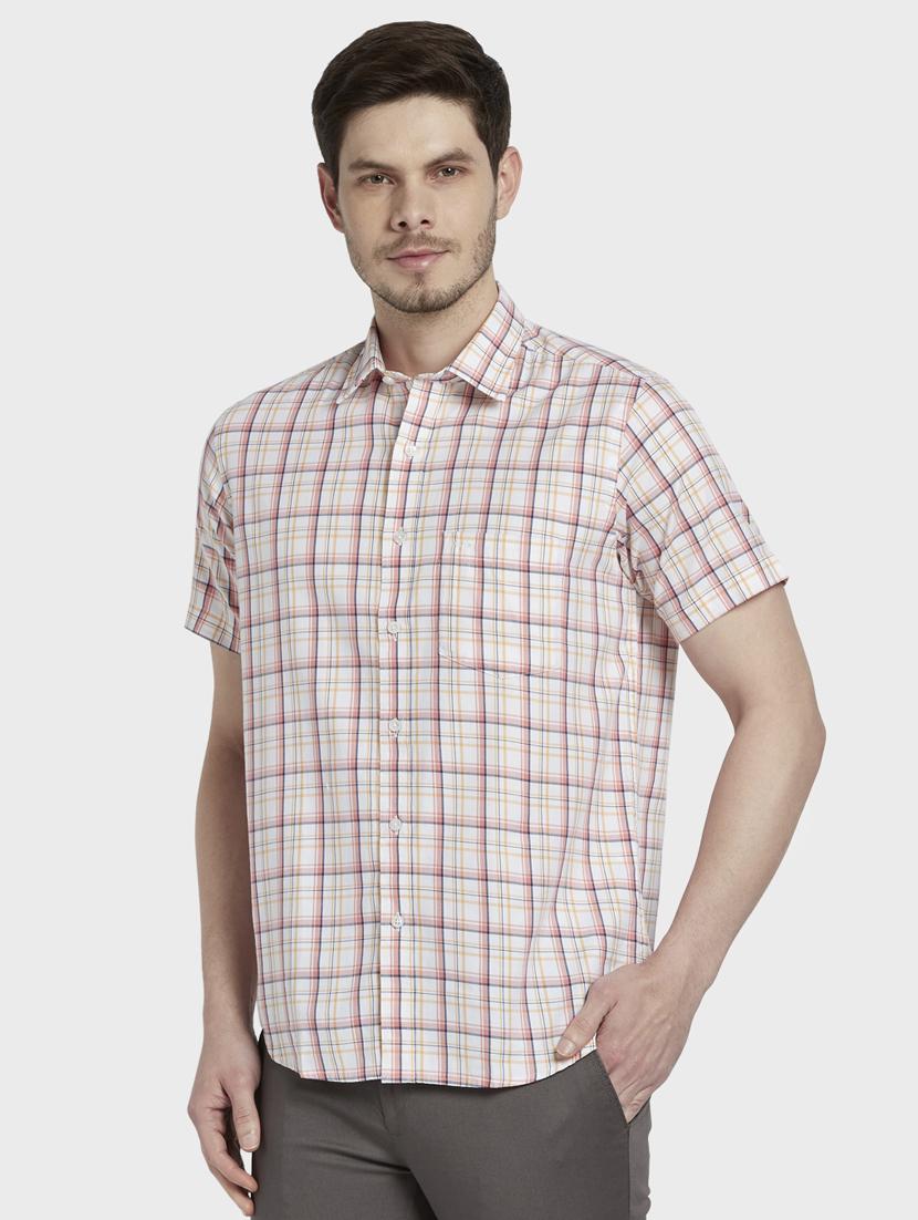 white checkered casual shirt - 17823031 - Standard Image - 1