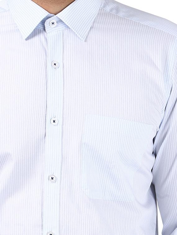 light blue striped formal shirt - 17823061 - Standard Image - 4