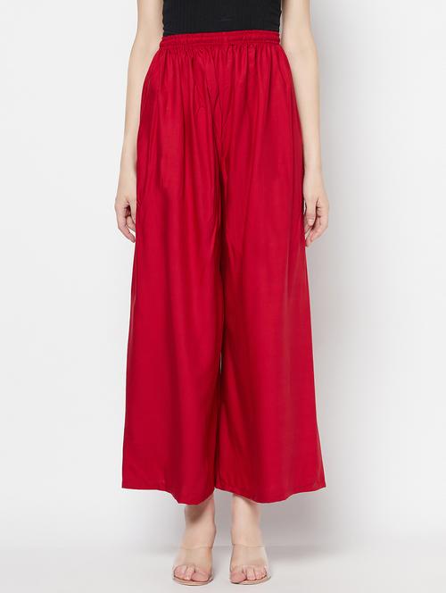 mid rise solid palazzo - 17823205 -  Standard Image - 0