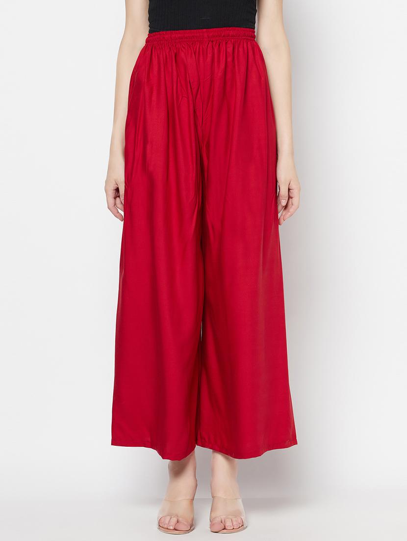 mid rise solid palazzo - 17823205 -  Zoom Image - 0