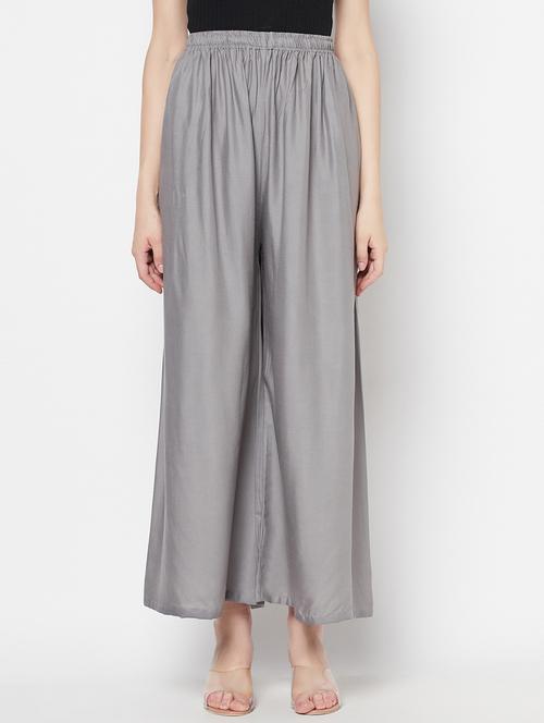 mid rise solid palazzo - 17823206 - Standard Image - 0
