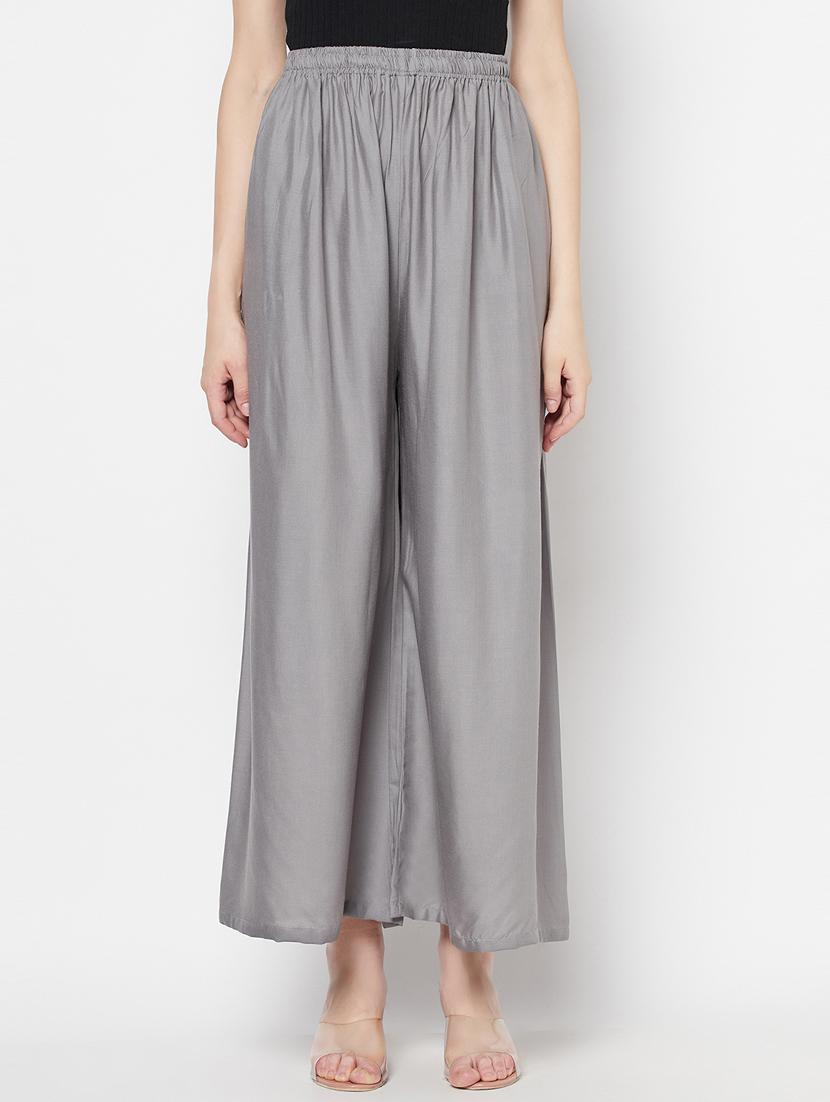 mid rise solid palazzo - 17823206 - Zoom Image - 0
