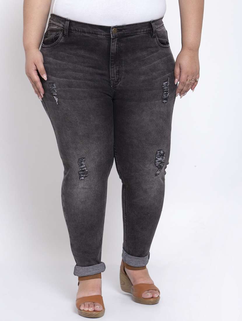 women's distress slim fit jeans