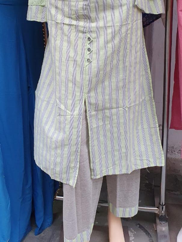green cotton churidars - 17823507 -  Standard Image - 1