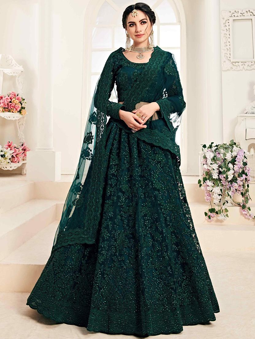 semi-stitched tonal embroidered lehenga choli with dupatta  - 17823547 -  Zoom Image - 0