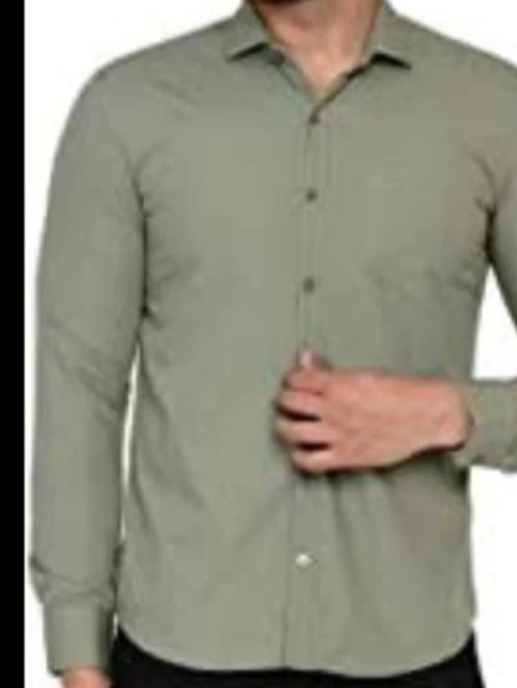 grey cotton casual shirt - 17824669 - Standard Image - 1