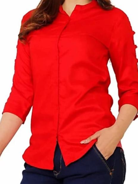 red khadicotton top - 17824737 - Standard Image - 1