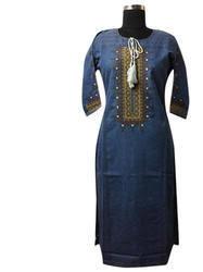 blue cotton kurti - 17824901 - Standard Image - 1