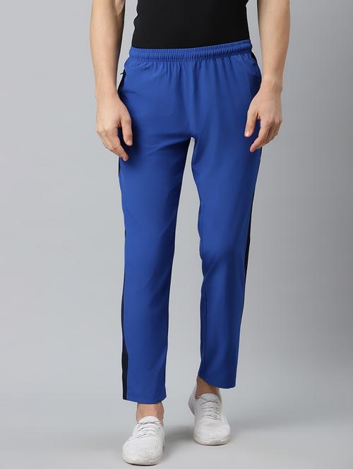 blue side taped full length track pant - 17825413 - Standard Image - 0
