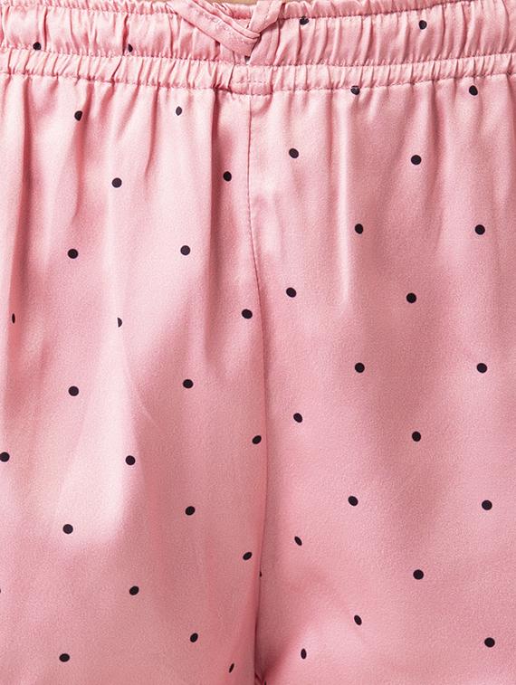 shirt collar printed nightwear shorts set - 17826752 - Standard Image - 4