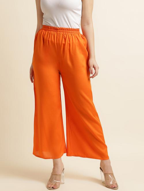 mid rise solid palazzo - 17826896 - Standard Image - 0
