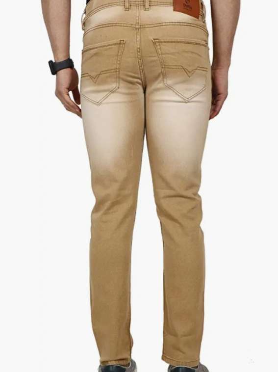 gold denim jeans - 17826908 -  Standard Image - 1