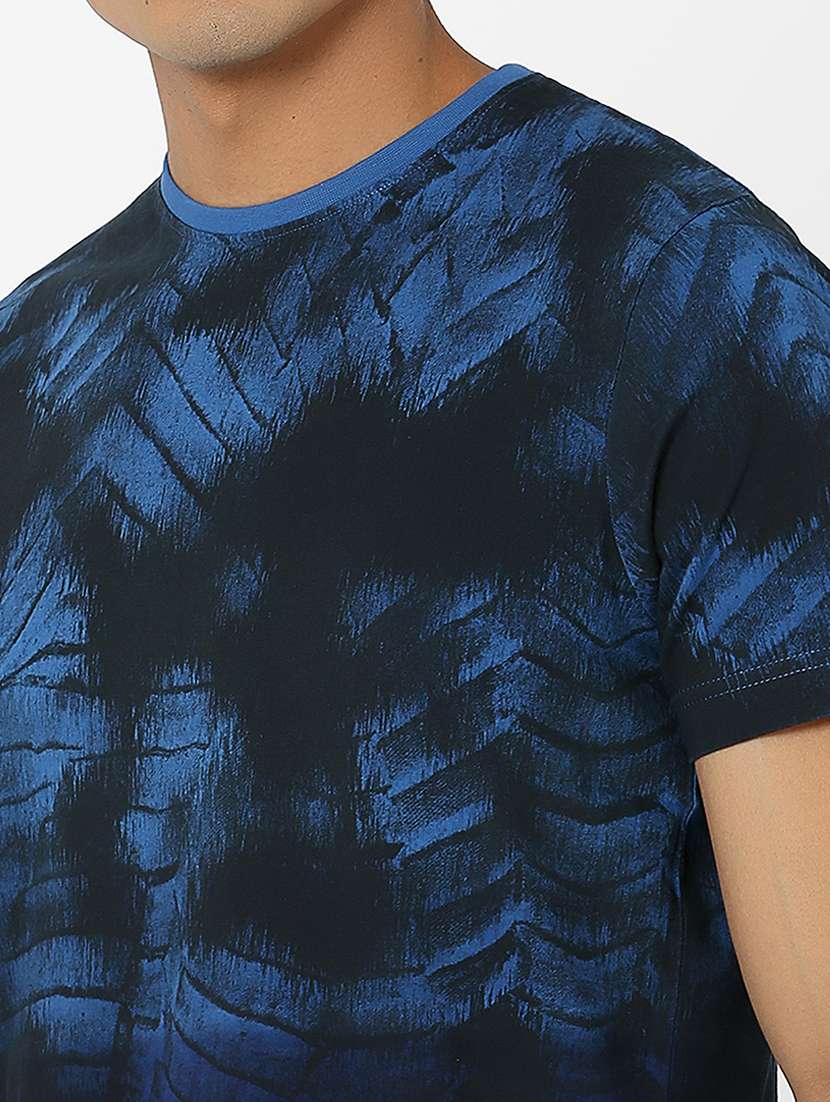 navy blue printed t-shirt - 17828124 -  Standard Image - 6