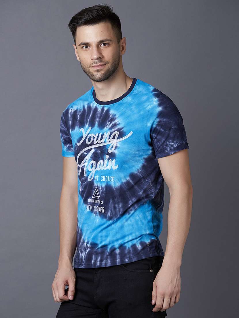 blue tie & dye t-shirt - 17828125 -  Standard Image - 1
